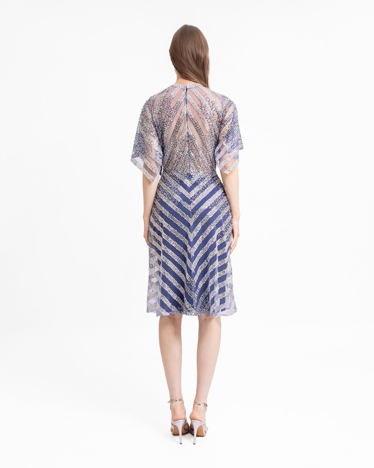 Beaded Dress with See-Through Back