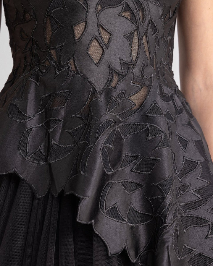 Embroidered Satin Set - Gemy Maalouf