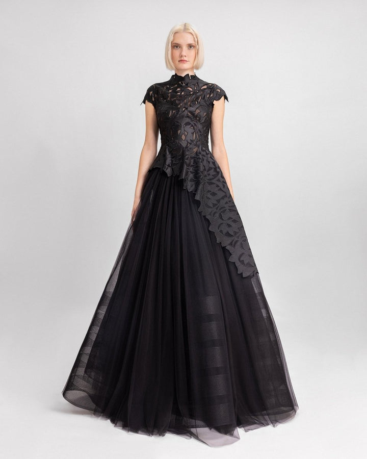 Embroidered Satin Set - Gemy Maalouf