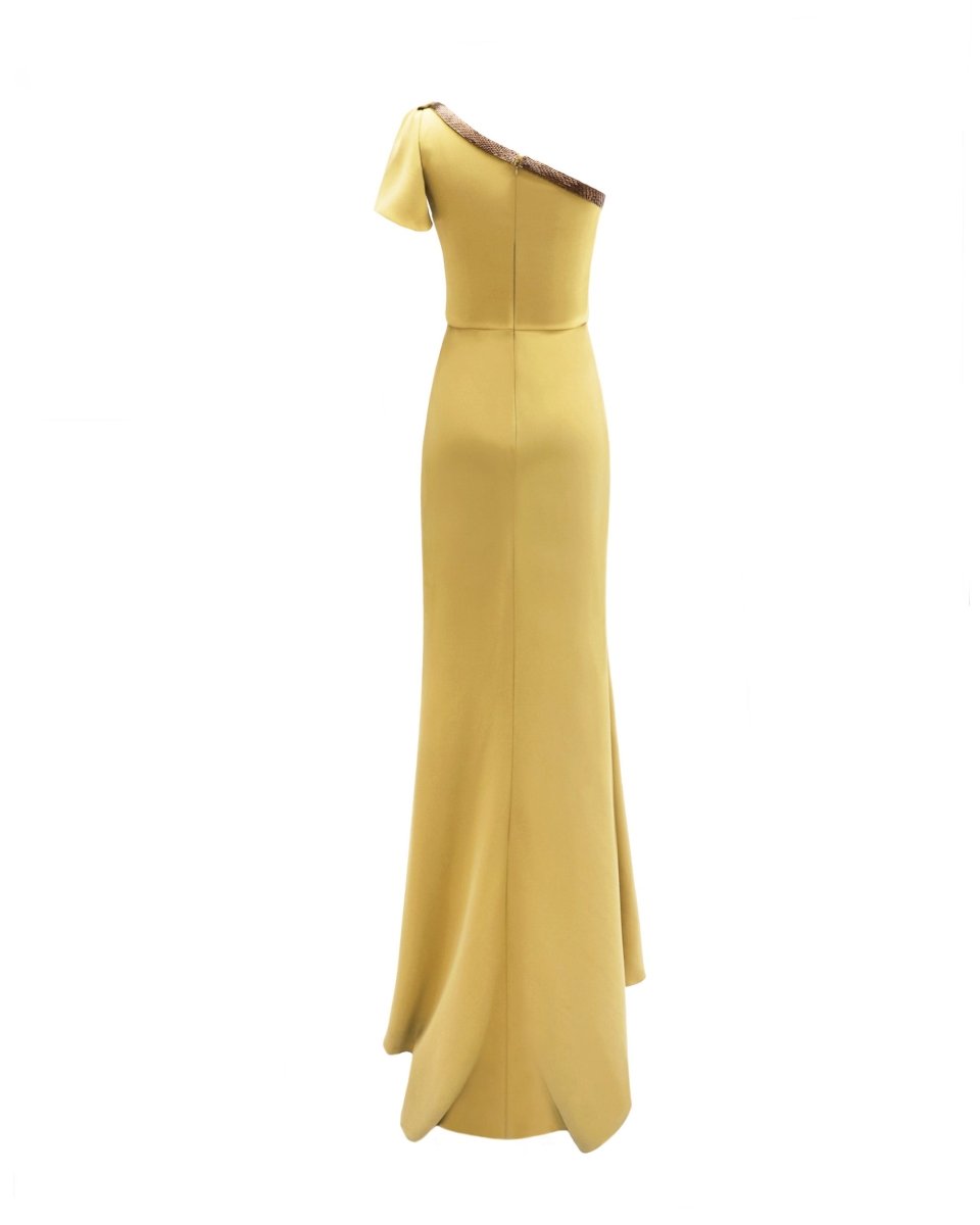 One - Shoulder Draped Dress - Gemy Maalouf