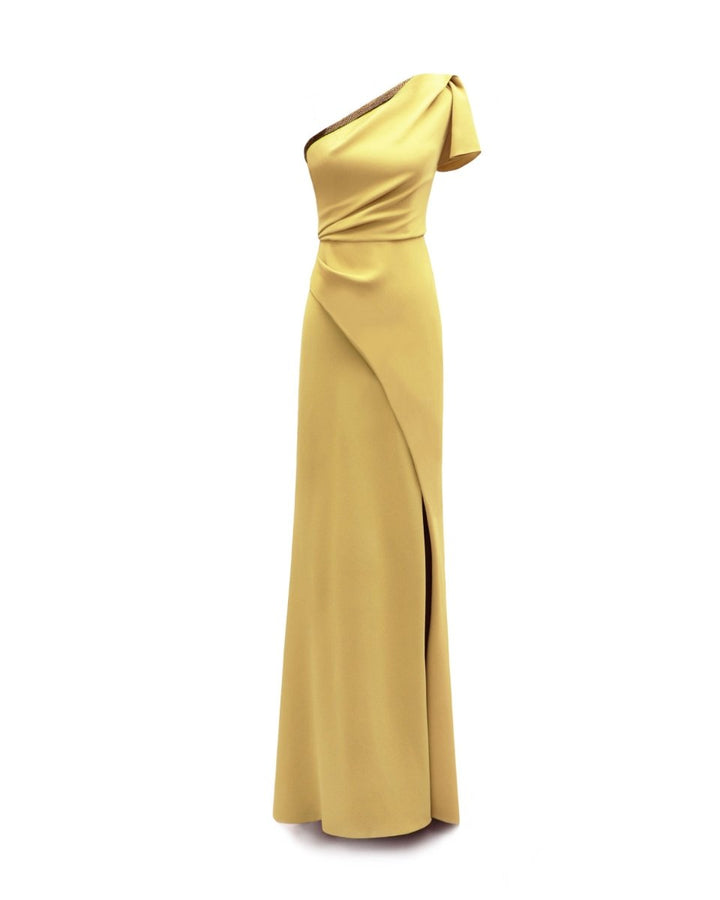 One - Shoulder Draped Dress - Gemy Maalouf