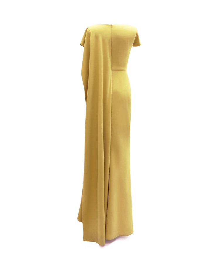 Asymmetrical Neckline Dress - Gemy Maalouf