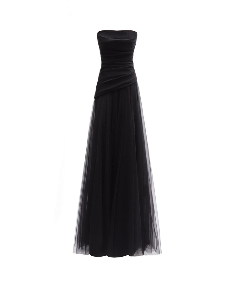 Asymmetrical Draped Corset Dress - Gemy Maalouf