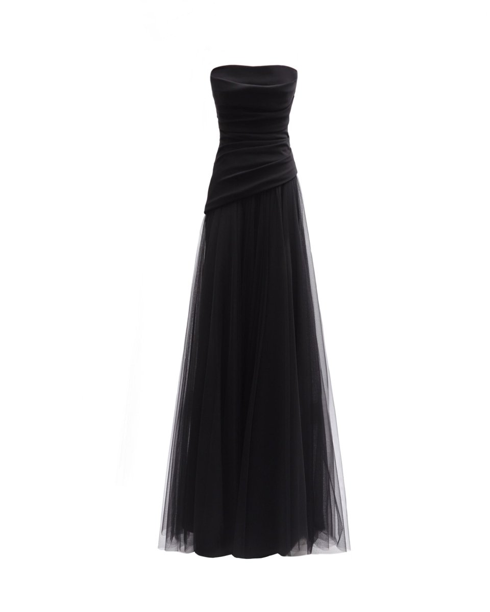 Asymmetrical Draped Corset Dress - Gemy Maalouf