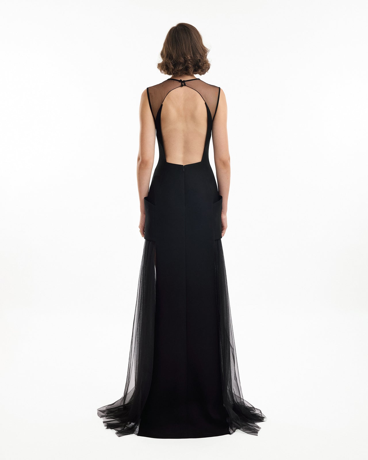 Gemy Maalouf | Evening Dresses | Open-Back Dress with Structured Hips Gemy Maalouf | Evening Dresses | Open-Back Dress with Structured Hips