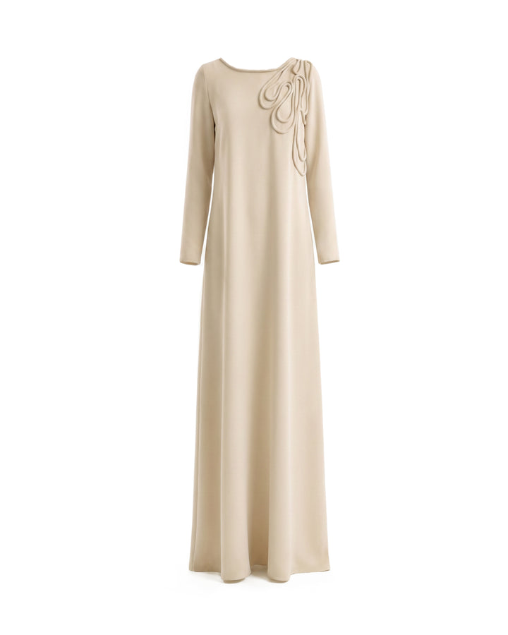 Long-Sleeve A-Line Dress