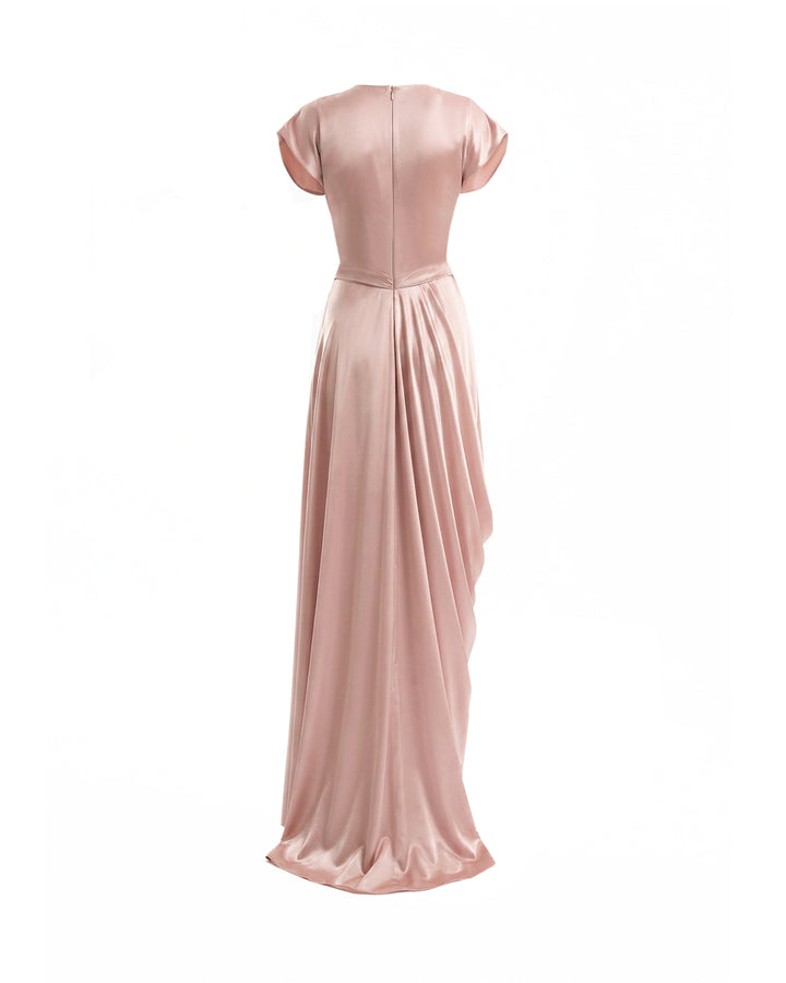 Cowl-Neck Draped Dress