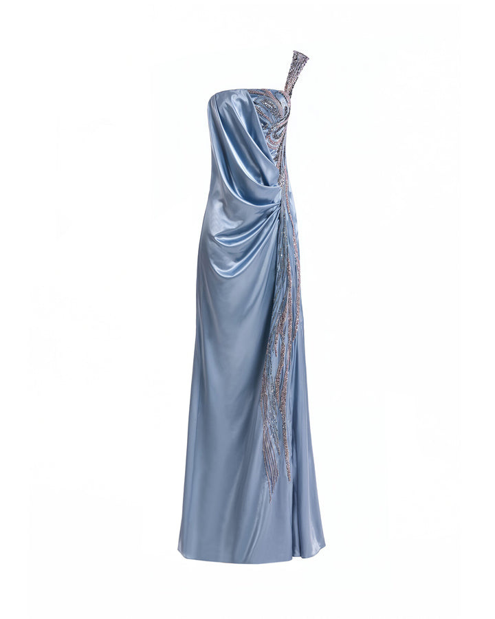 One-Shoulder Draped Dress