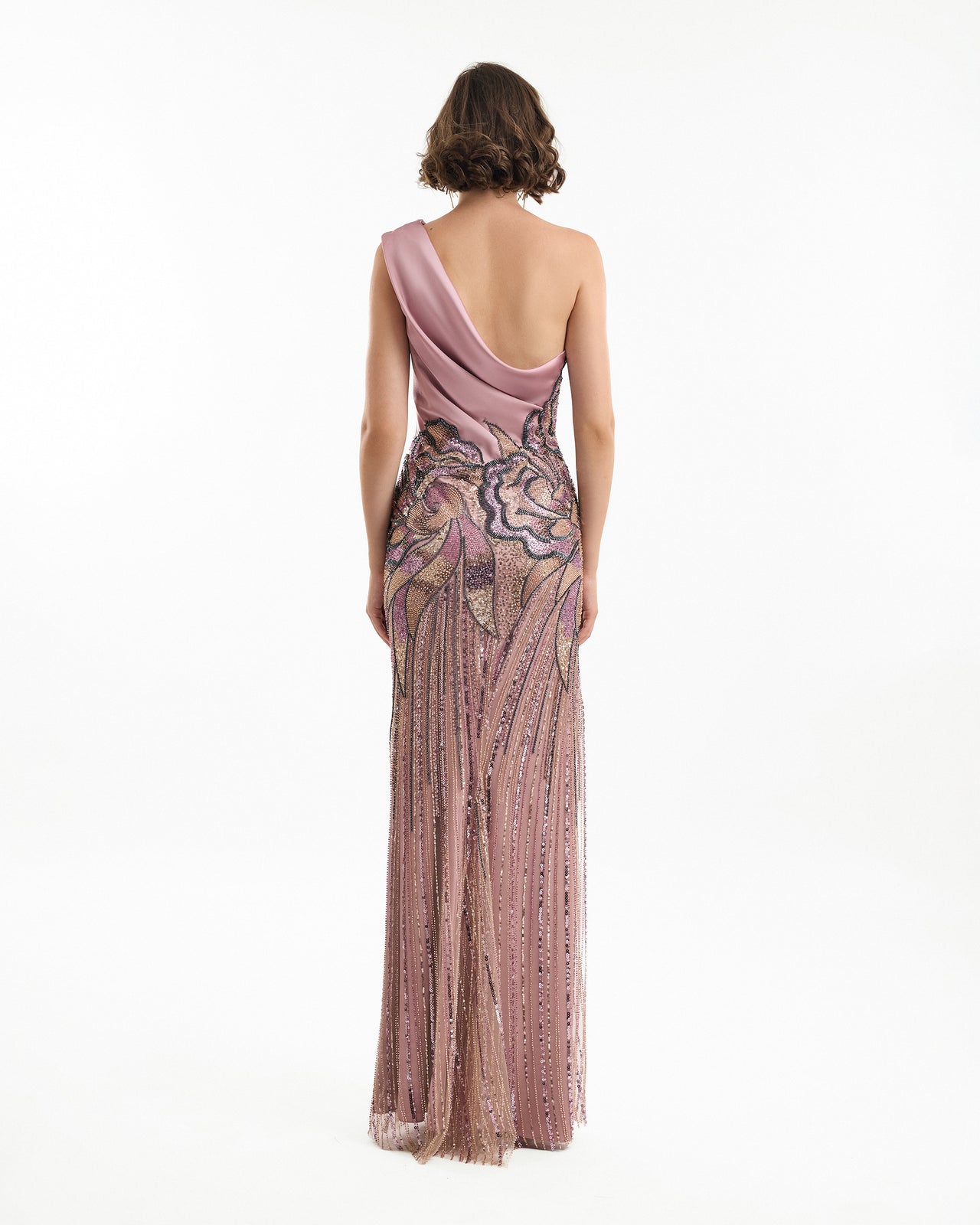 Gemy Maalouf | Evening Dresses | One-Shoulder Satin Dress Gemy Maalouf | Evening Dresses | One-Shoulder Satin Dress