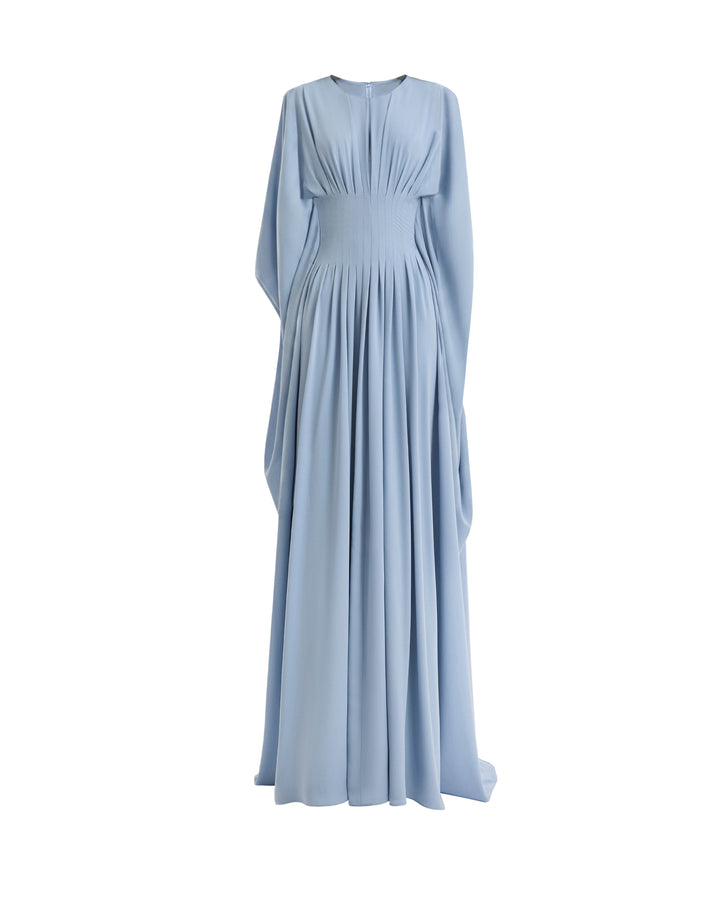 فستان واسع بياقة عالية