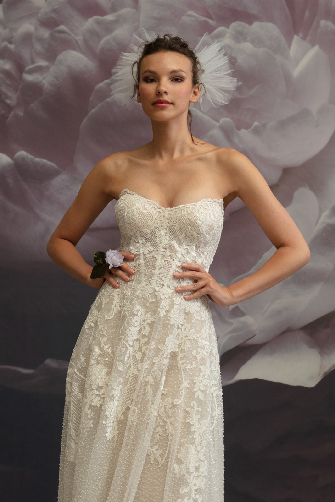 Strapless Lace Gown