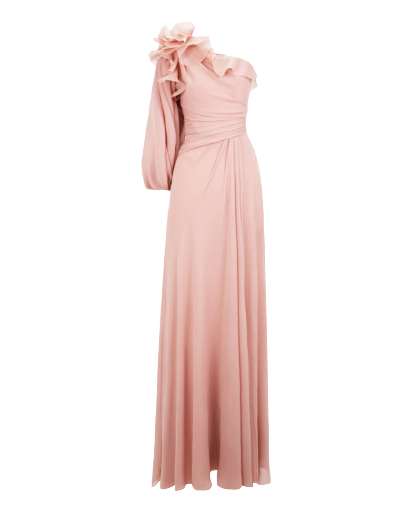 One-Shoulder with Draping Dress