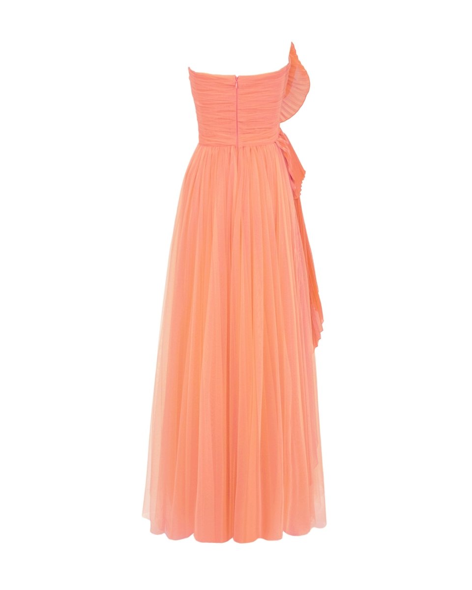 Draped Flower Strapless Dress - Gemy Maalouf