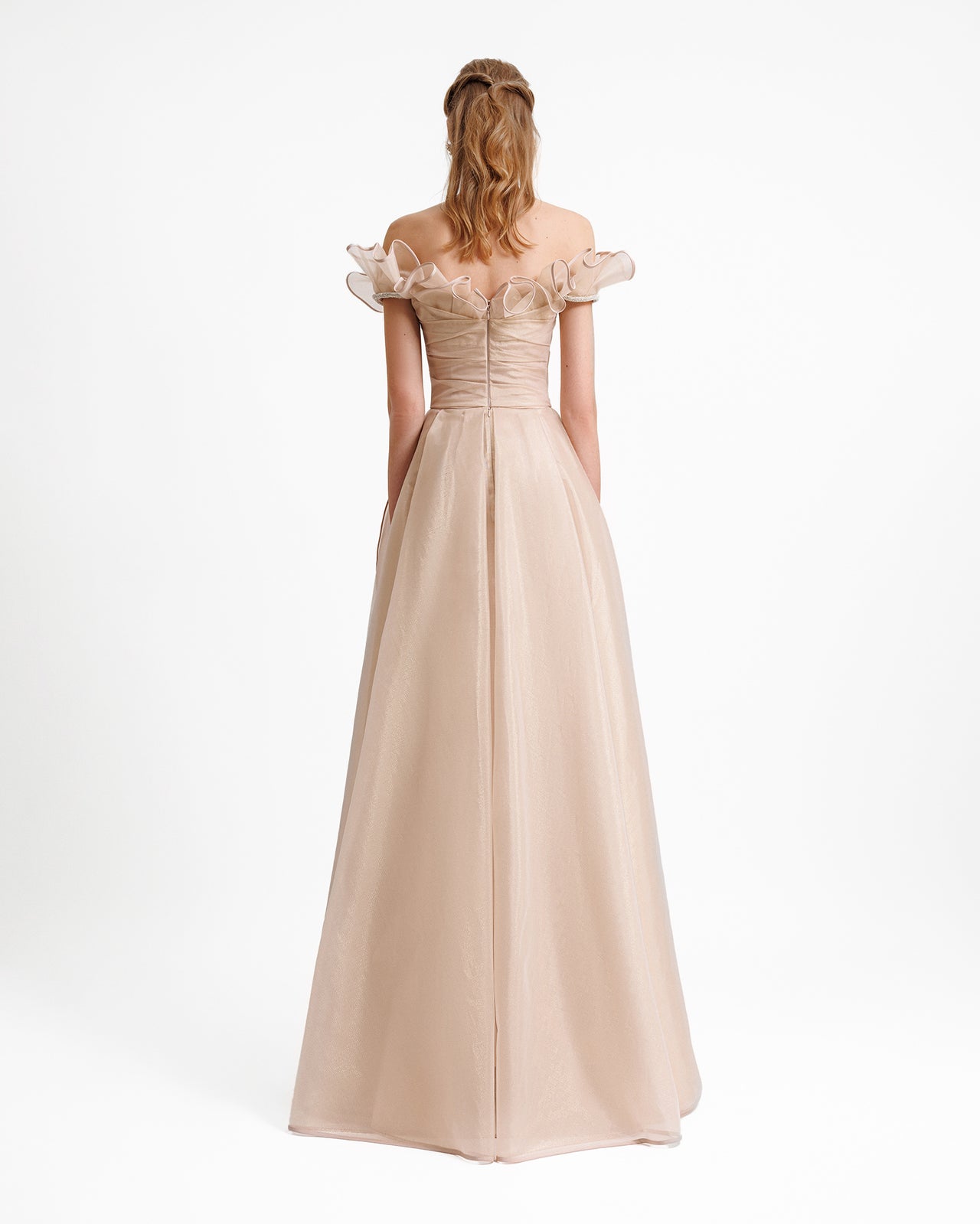 Off-the-shoulders Layered Ruffles Dress