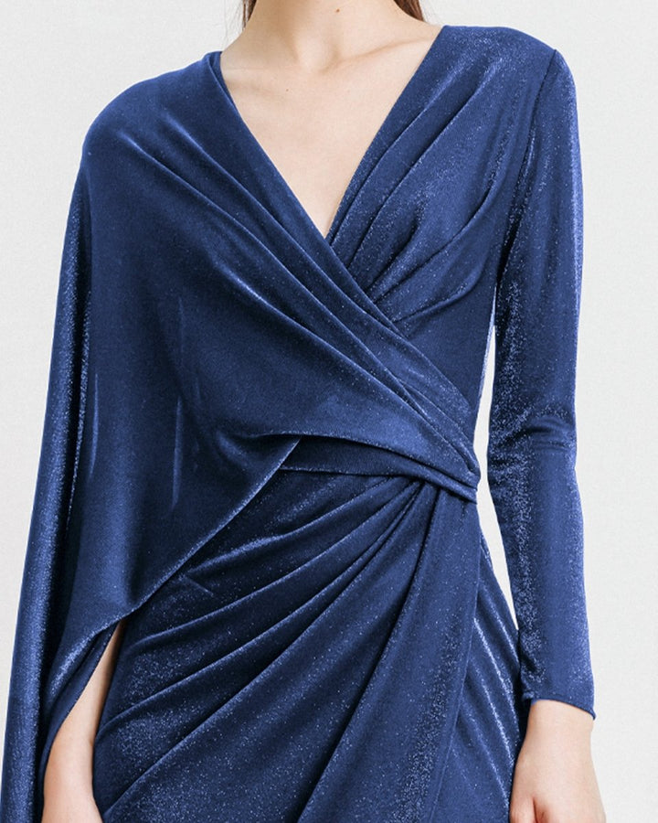 Draped Dress With A Cape - like Sleeve - Gemy Maalouf