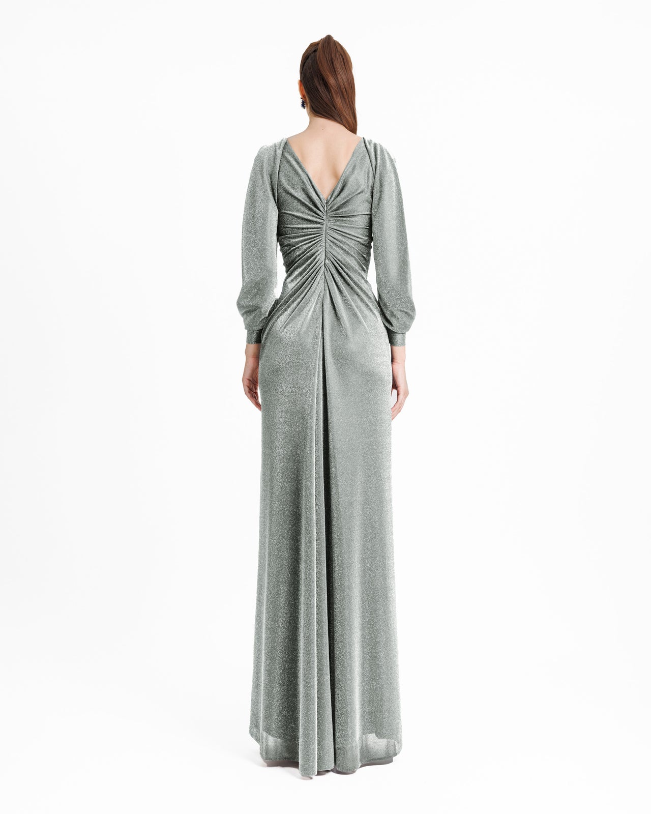 Long Sleeve Gathered Dress