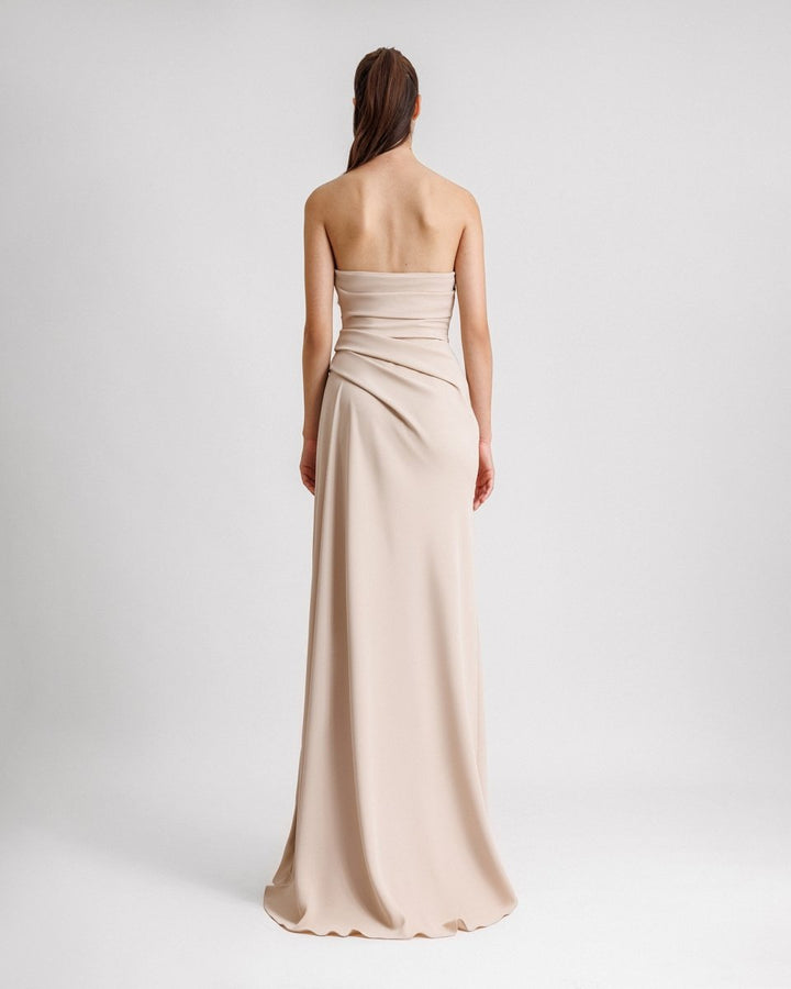 Strapless Draped Dress - Gemy Maalouf