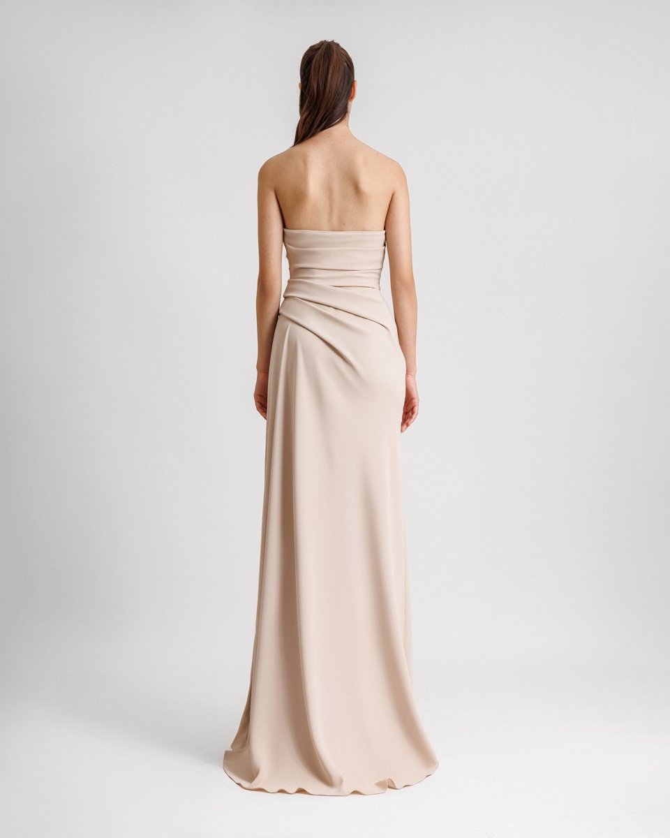 Strapless Draped Dress - Gemy Maalouf