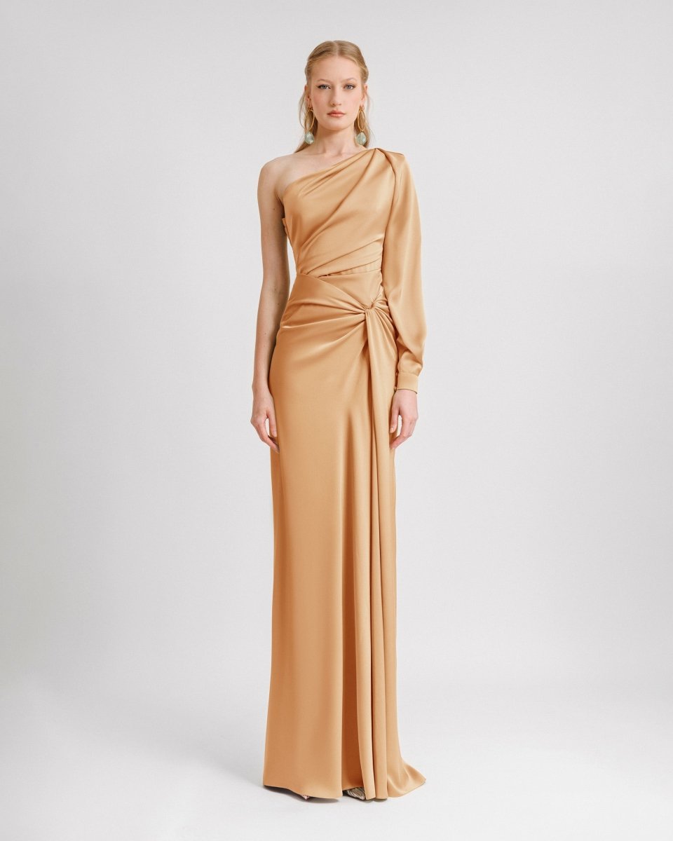One - shoulder Draped Dress - Gemy Maalouf