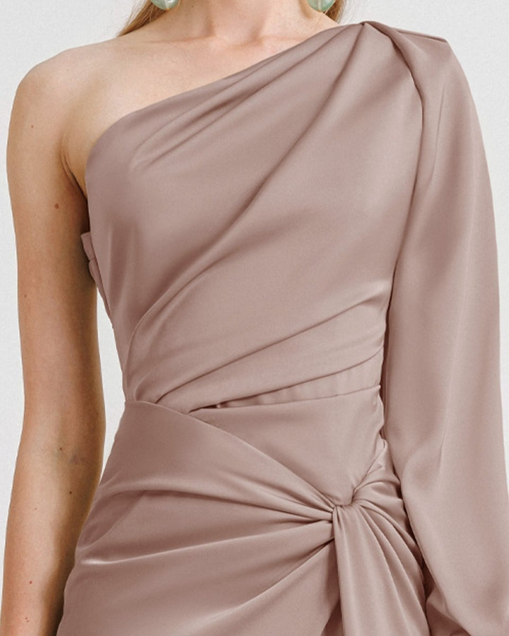 One - shoulder Draped Dress - Gemy Maalouf