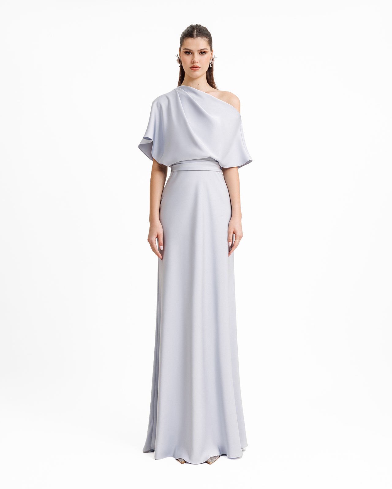 Gemy Maalouf | Evening Dresses | Asymmetrical Draped Neckline Dress Gemy Maalouf | Evening Dresses | Asymmetrical Draped Neckline Dress