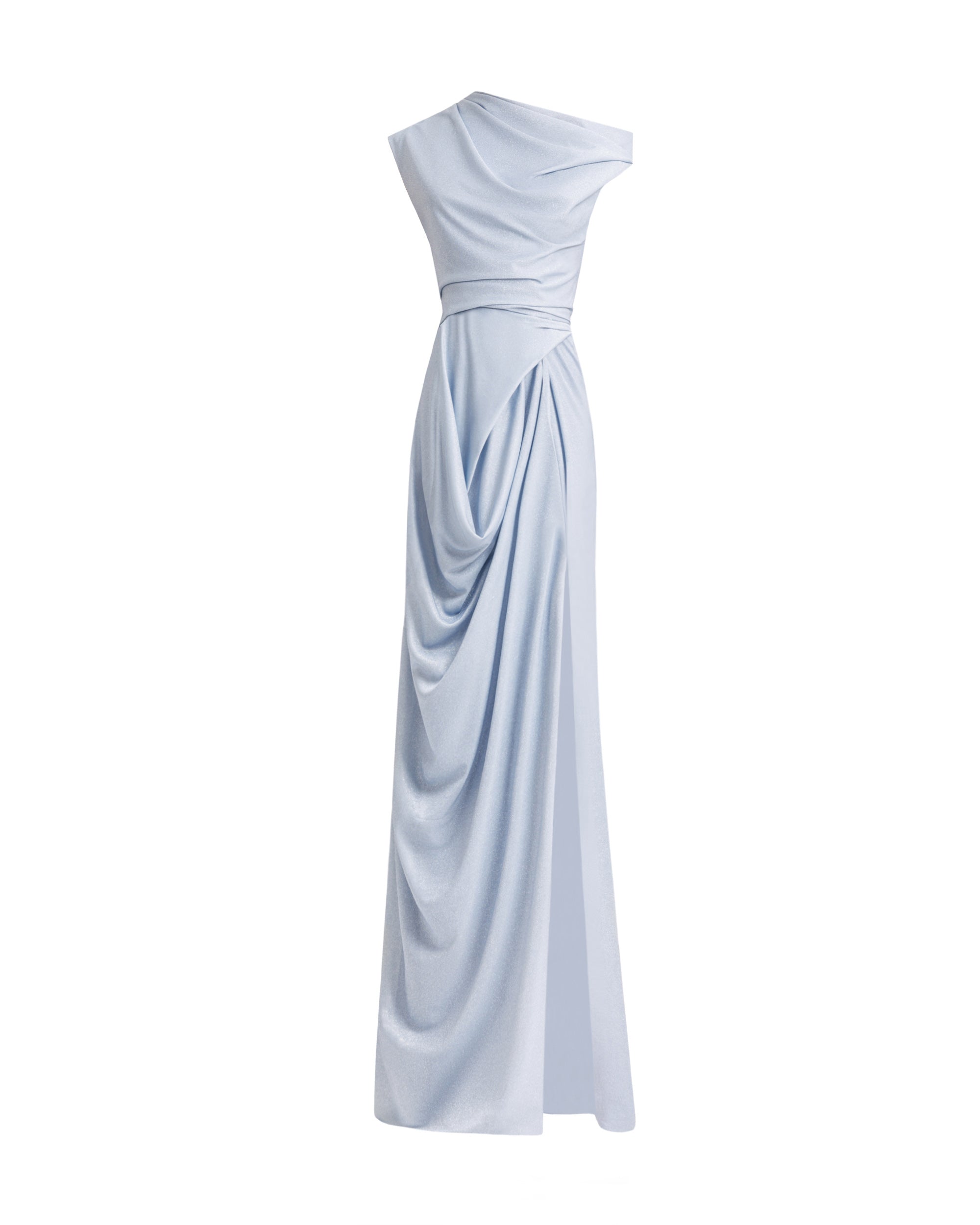 Gemy Maalouf | Evening Dresses | Asymmetrical Neckline Draped Dress