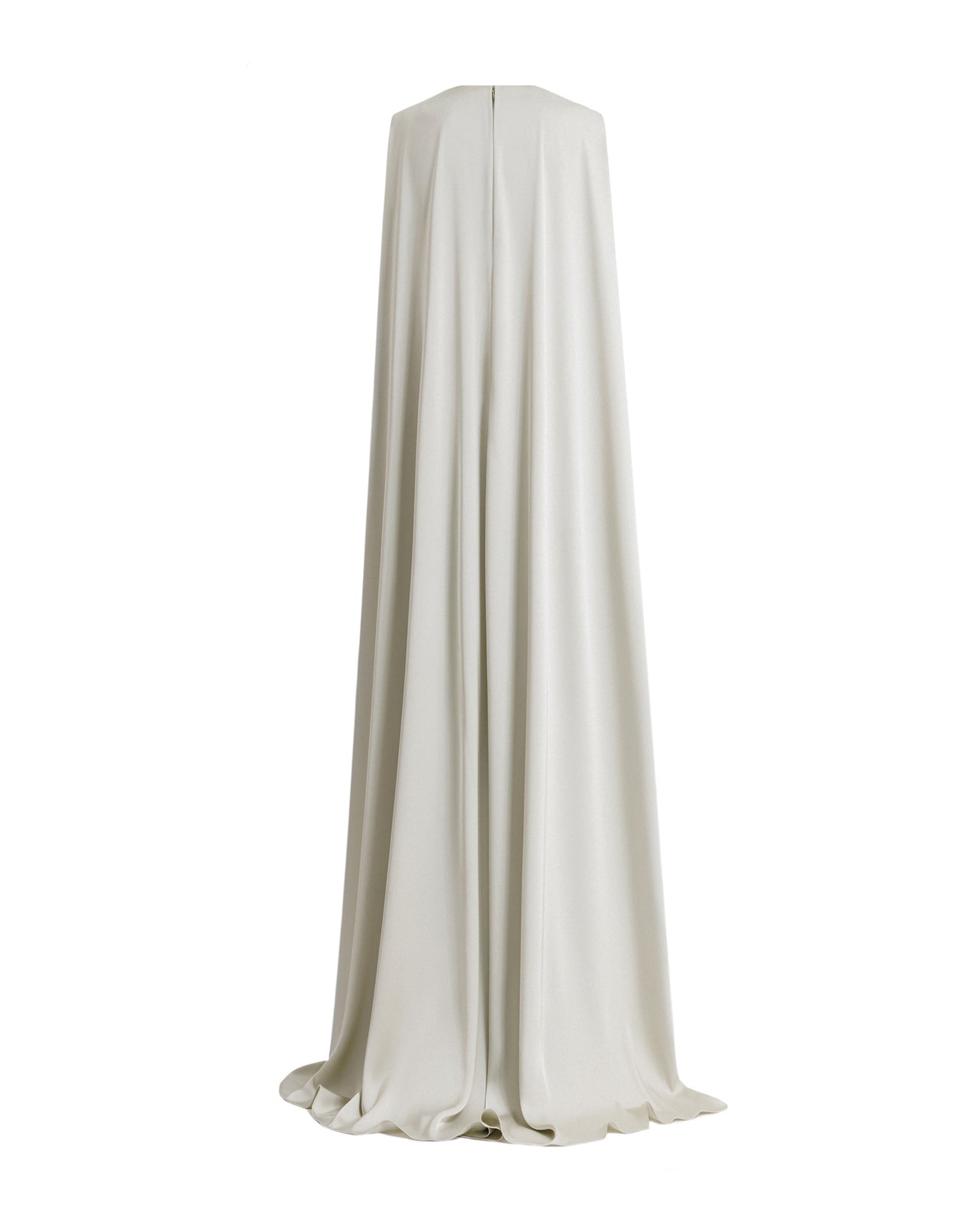 فستان برقبة V مع ظهر بشكل كيب