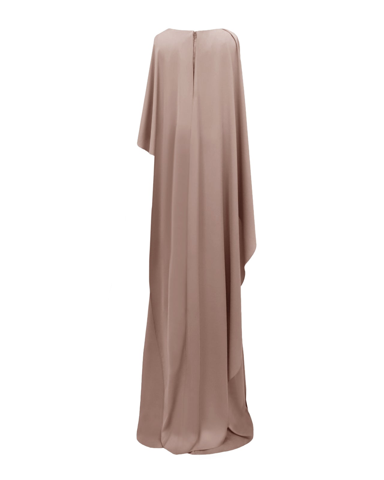 فستان باكمام غير متساوية بشكل كيب