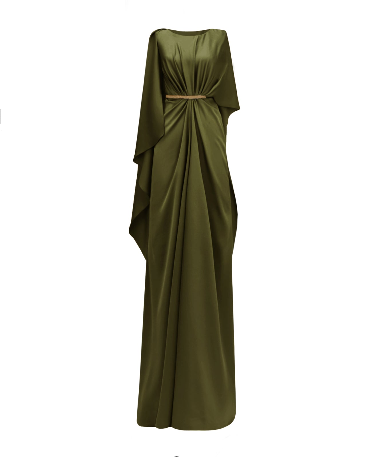 Asymmetrical Sleeve Cape-Like Dress