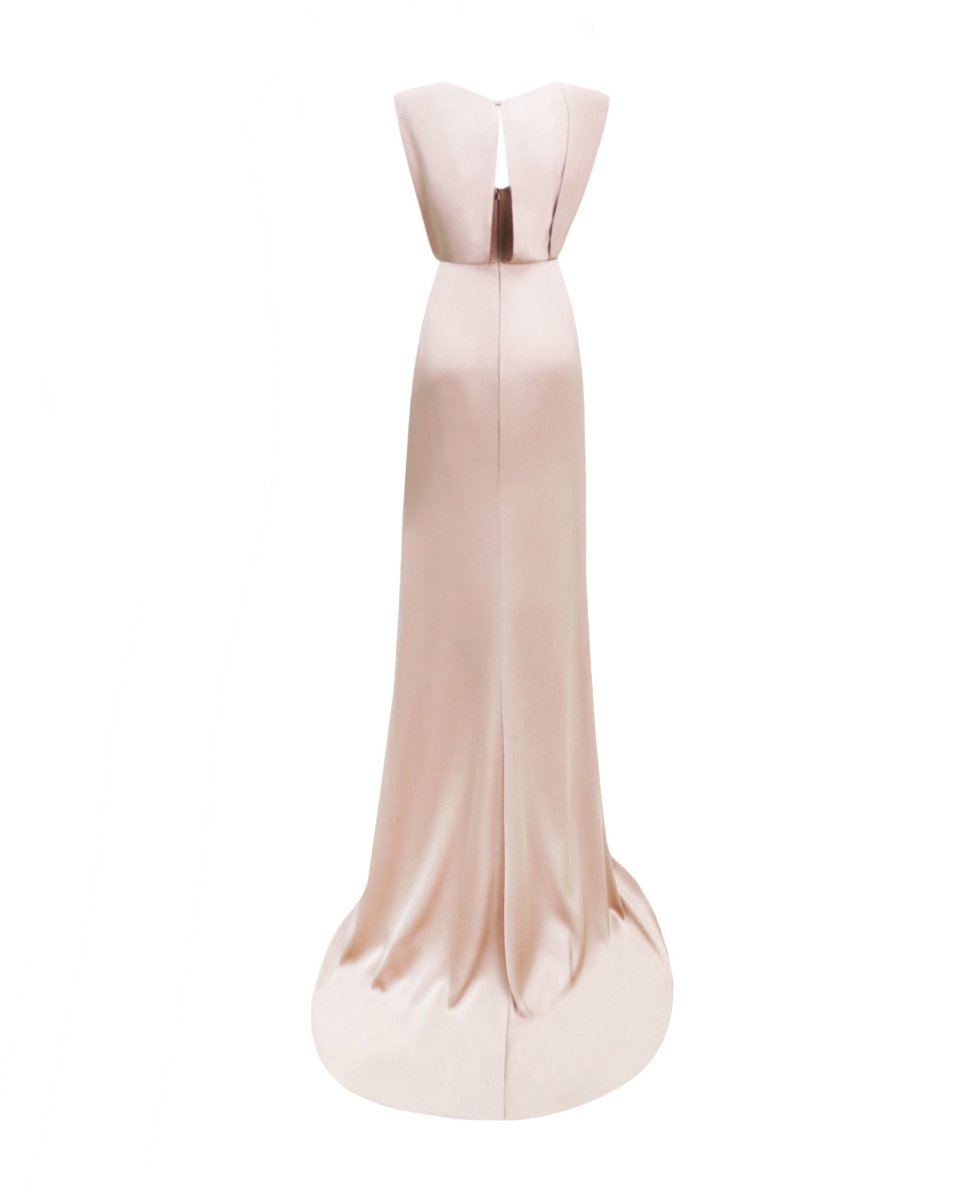 Wide Shoulders Draped Dress - Gemy Maalouf
