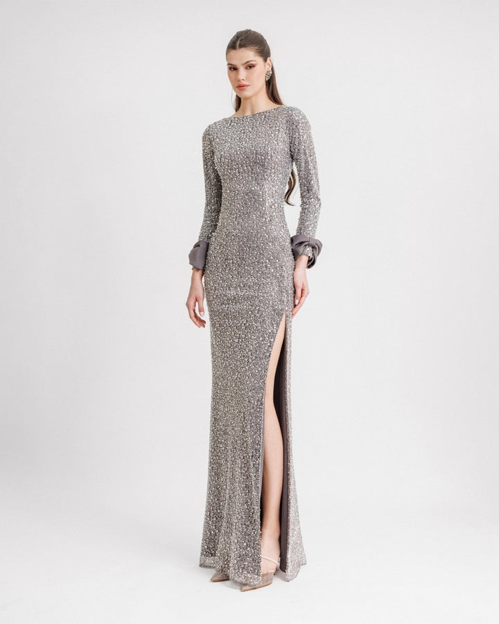 High Side Slit Slim - cut Dress - Gemy Maalouf