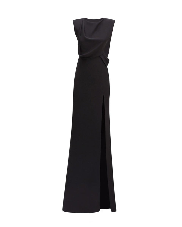 Draped Dress With a Side Slit - Gemy Maalouf