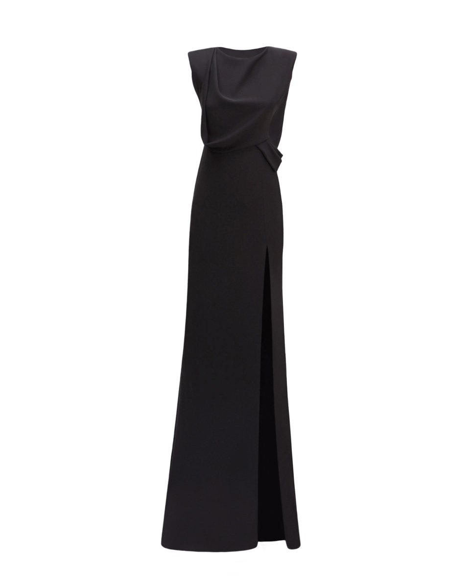 Draped Dress With a Side Slit - Gemy Maalouf