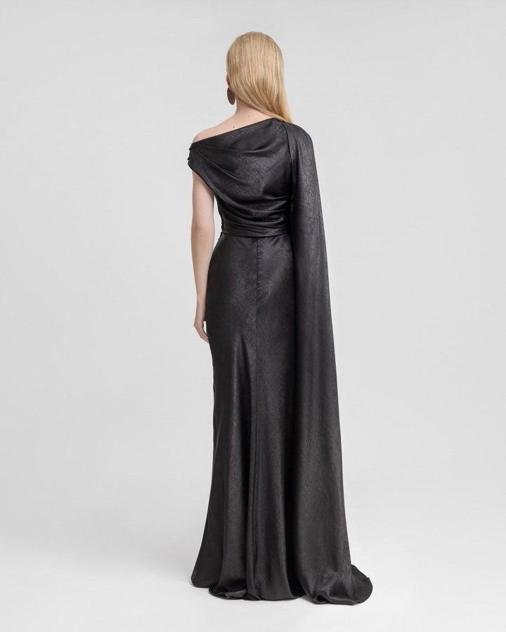 Asymmetrical Draped Dress - Gemy Maalouf