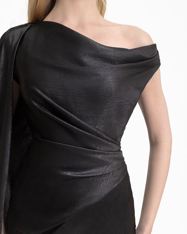 Asymmetrical Draped Dress