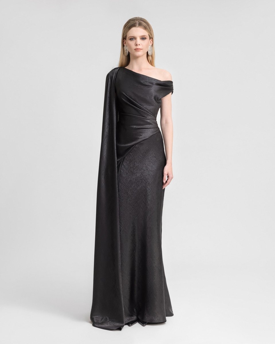 Asymmetrical Draped Dress - Gemy Maalouf