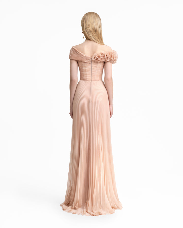 Asymmetrical Chiffon Corset Dress