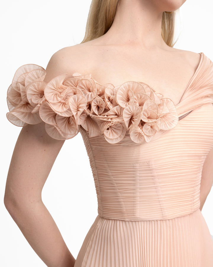 Asymmetrical Chiffon Corset Dress