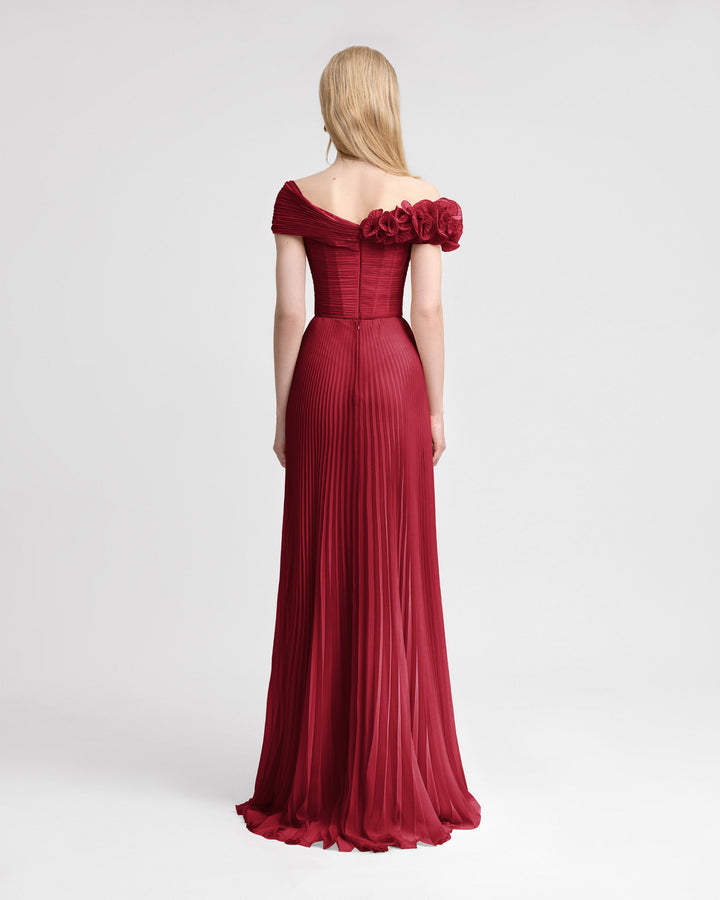 فستان كورسيه شيفون بقصة غير متناسقة