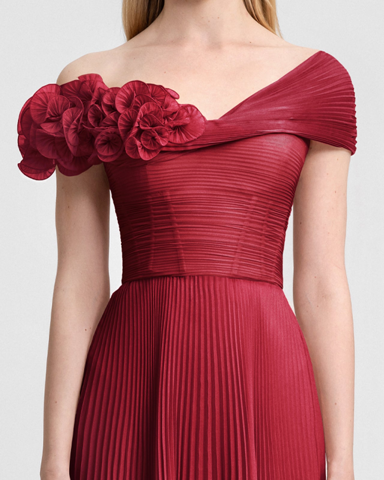 فستان كورسيه شيفون بقصة غير متناسقة