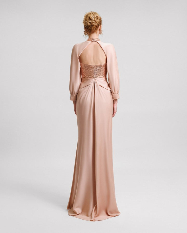 Strapless Long Dress with Bolero - Gemy Maalouf