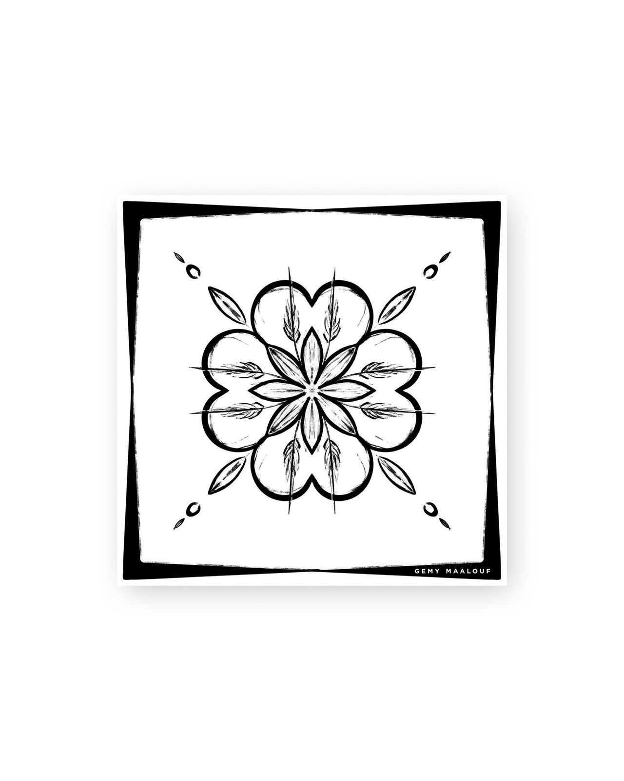 سكارف بنقشة زهور