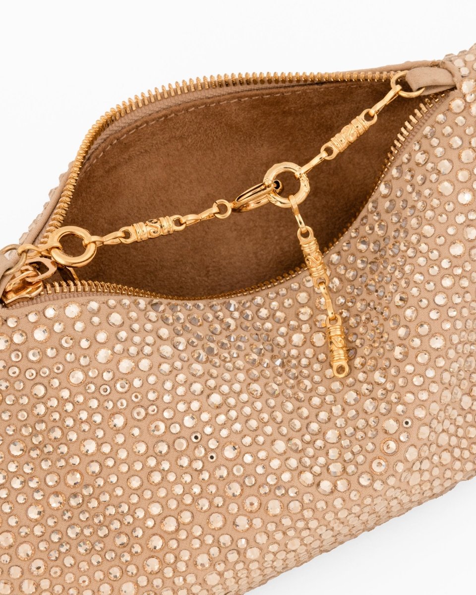Crystal - Embellished Convertible Clutch - Gemy Maalouf