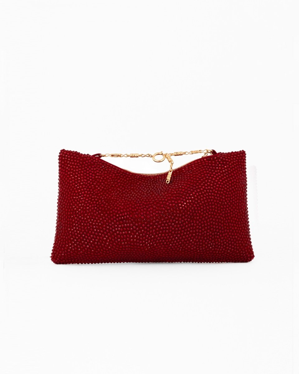Crystal - Embellished Pouch Clutch - Gemy Maalouf