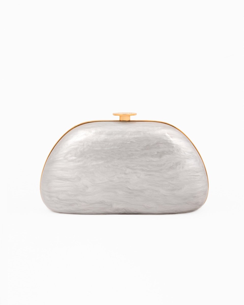 Glossy Pearlized Clutch - Gemy Maalouf