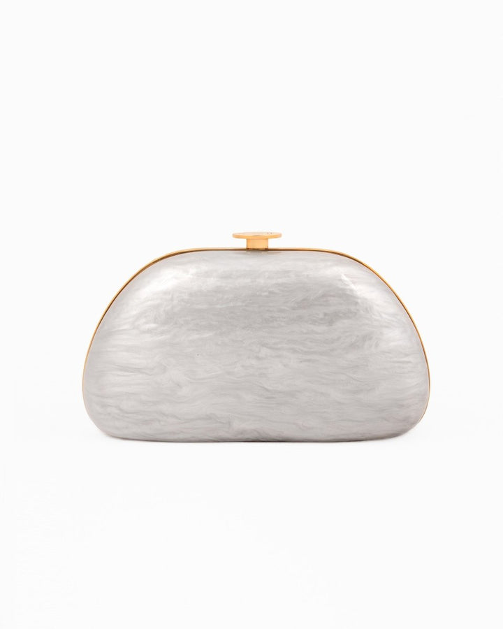 Glossy Pearlized Clutch - Gemy Maalouf