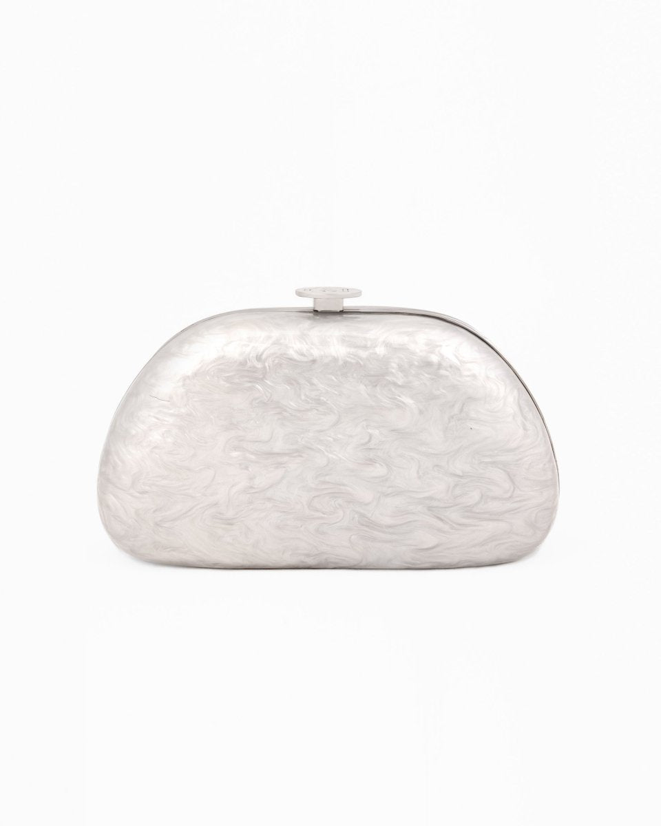 Glossy Pearlized Clutch - Gemy Maalouf