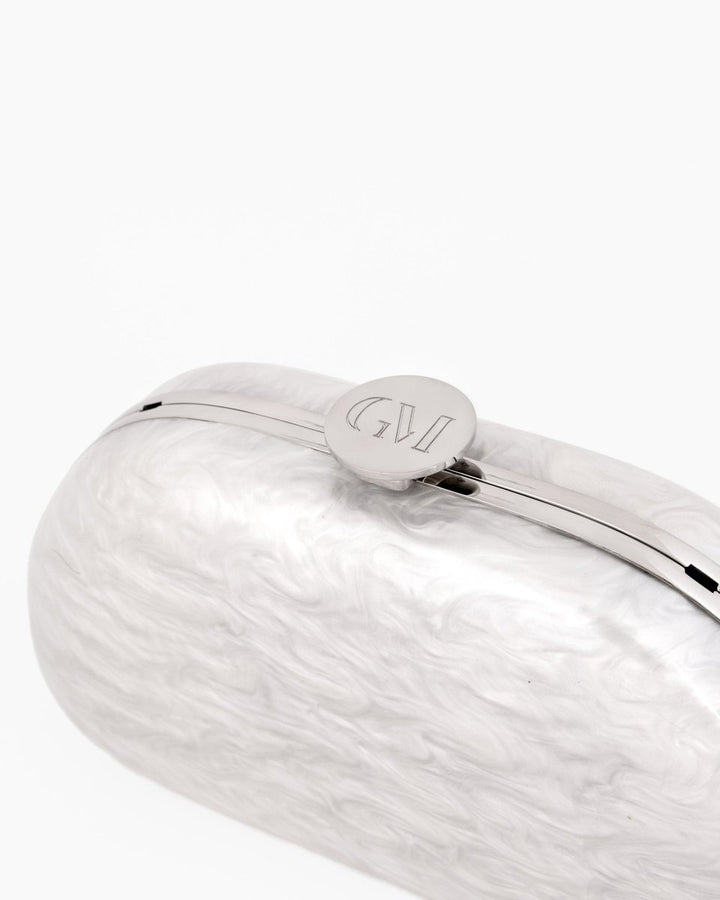 Glossy Pearlized Clutch - Gemy Maalouf
