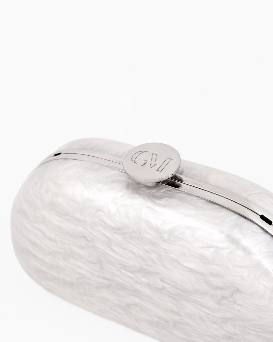 Glossy Pearlized Clutch - Gemy Maalouf