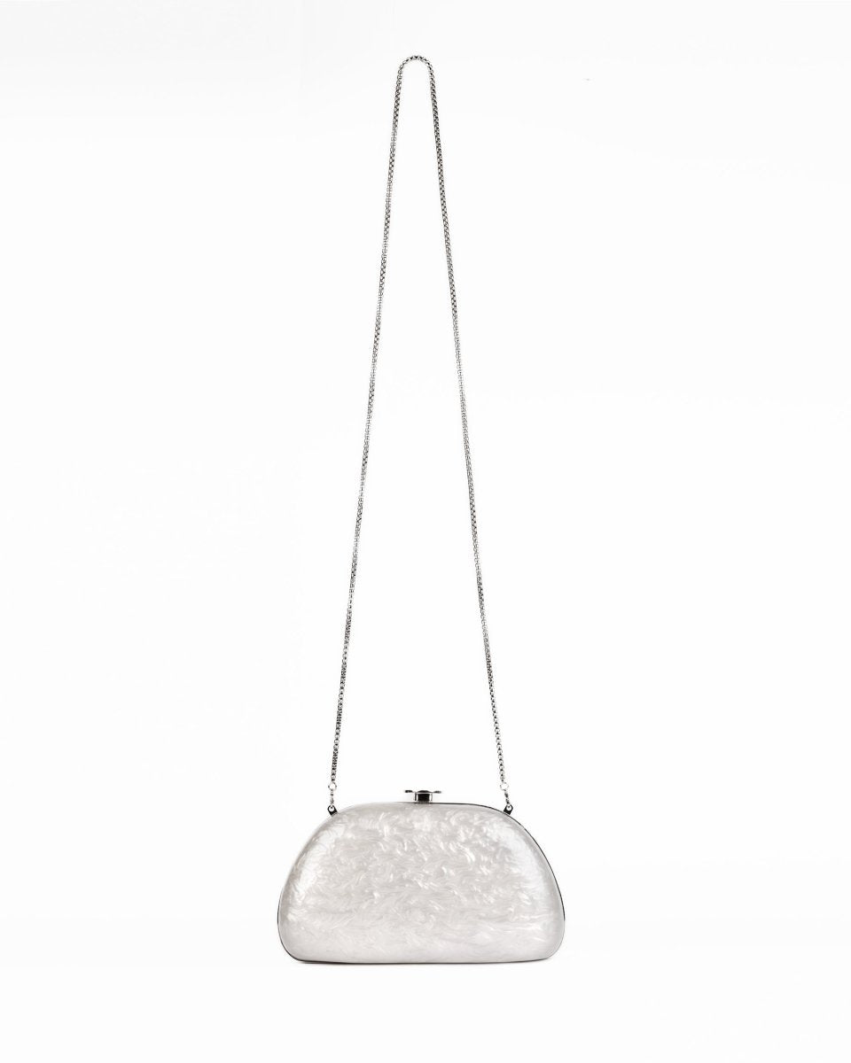 Glossy Pearlized Clutch - Gemy Maalouf